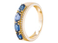 14K Yellow Gold Sapphire & Diamond Ring