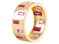 14K Yellow Gold Pink Sapphire & Ruby Baguette Ring