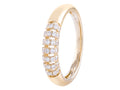 14K Yellow Gold Striped Diamond Ring