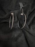 18K White Gold Diamond Hoop Earrings